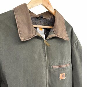 Carhartt MOS J97 Moss Green Blanket Lined Canvas Detroit Jacket Men 3XL RARE!